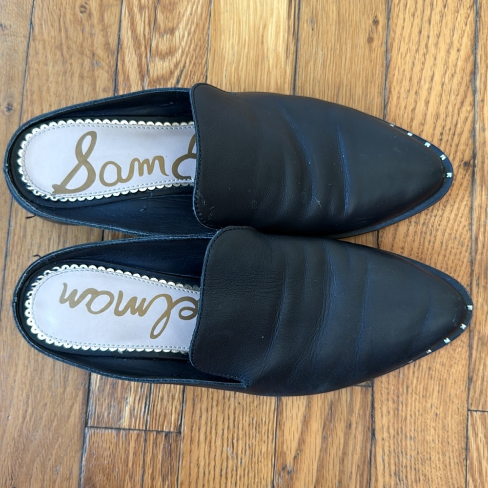 Sam Edelman Lewellyn Black Studded Mules 37 US7 - Picture 2 of 8